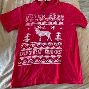 Mens small dutch bros Christmas shirt